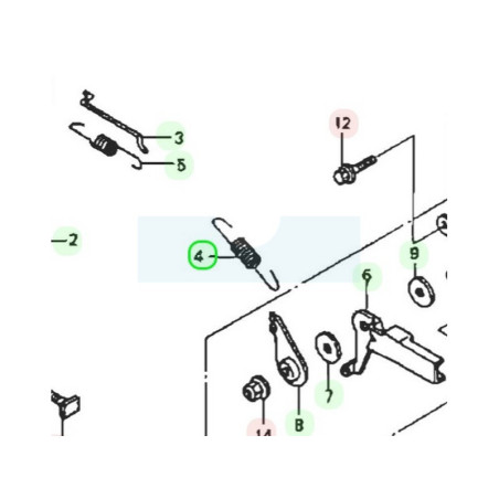 Ressort de régulateur pour moteur Honda (16561ZM7000)
