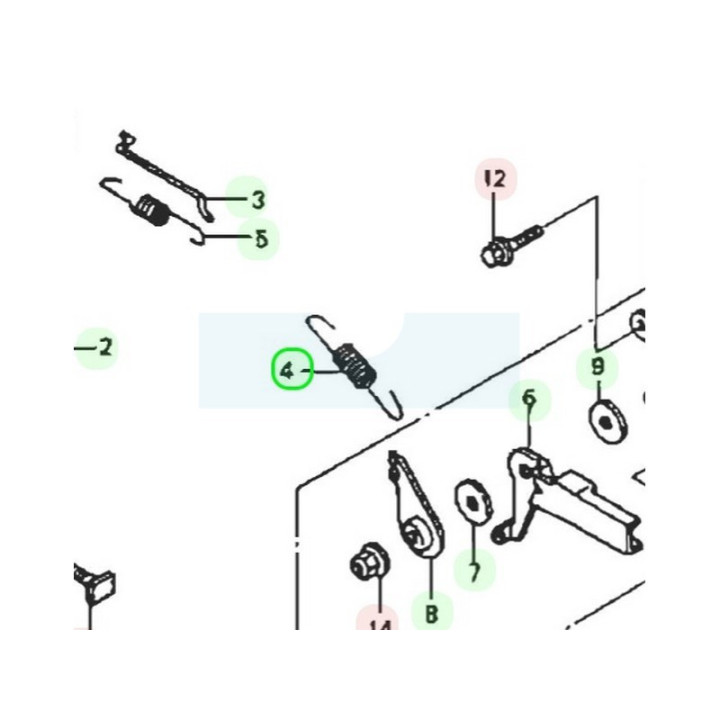 Ressort de régulateur pour moteur Honda (16561ZM7000)