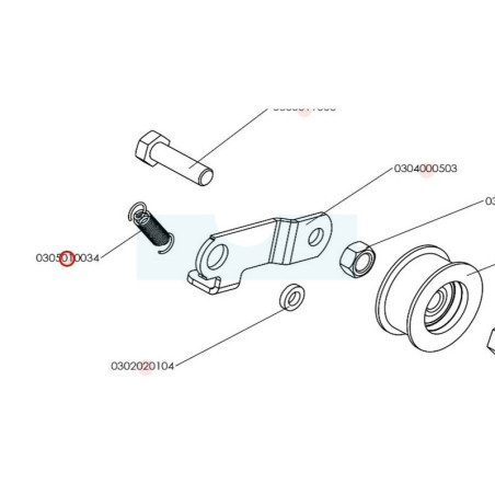 Ressort de tendeur pour motobineuse Roques & Lecoeur (0305010034)