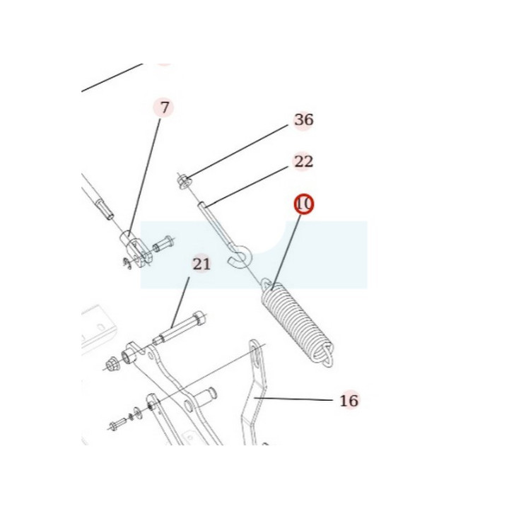 Ressort de tension pour débroussailleuse autoportée Roques & Lecoeur (N315231268)