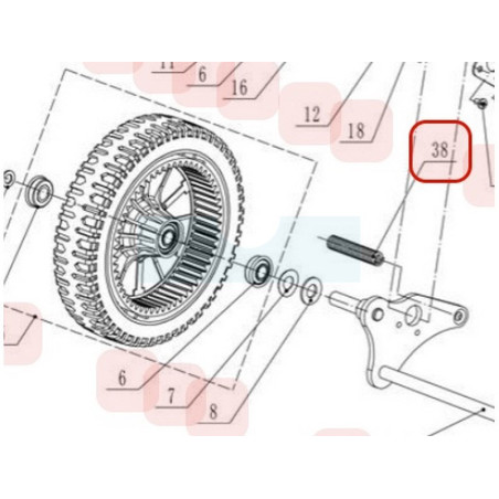 Ressort racleur de roue pour tondeuse Weibang (GM53A020000010)