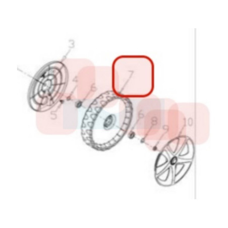 Roue arrière pour tondeuse Roques & Lecoeur (TG34L0000000)