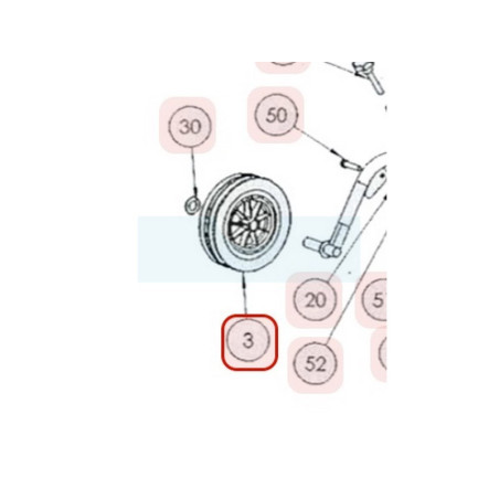 Roue avant pour scarificateur Sarp (0002020034)
