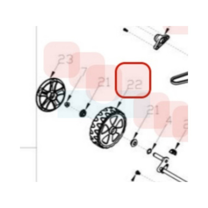 Roue avant pour tondeuse Roques & Lecoeur (TG24E0000000)