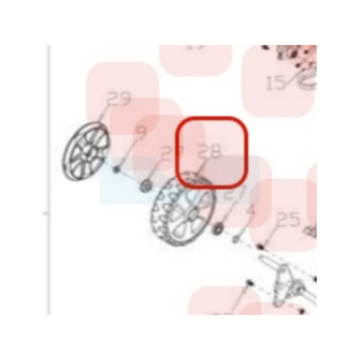 Roue avant pour tondeuse Roques & Lecoeur (TG24F0000000)