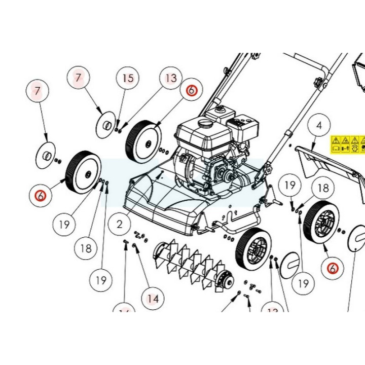 Roue avec roulement pour scarificateur Roques & Lecoeur (K309000045)
