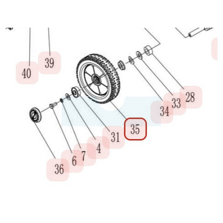 Roue pour scarificateur Weibang (534020601146)