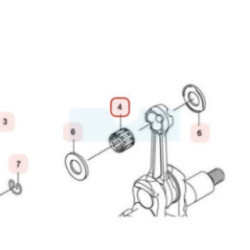 Roulement d'axe de piston pour moteur Kawasaki (130332063)