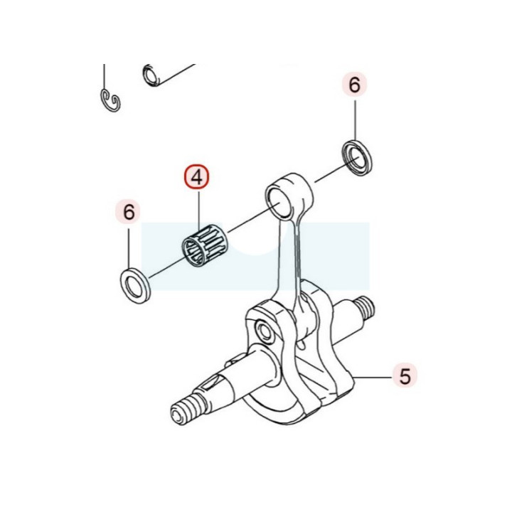 Roulement d'axe de piston pour moteur Kawasaki (130332064)