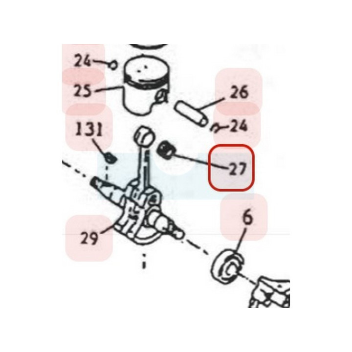 Roulement d'axe de piston pour moteur Mitsubishi (FR66278)