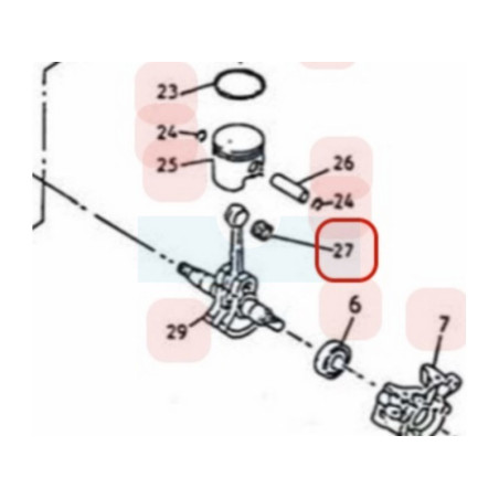 Roulement d'axe de piston pour moteur Mitsubishi (FR67153)