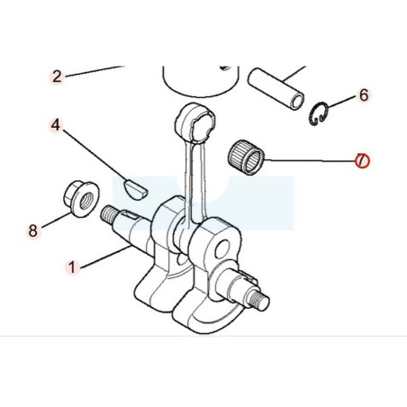 Roulement d'axe de piston pour moteur Mitsubishi (FR92523)