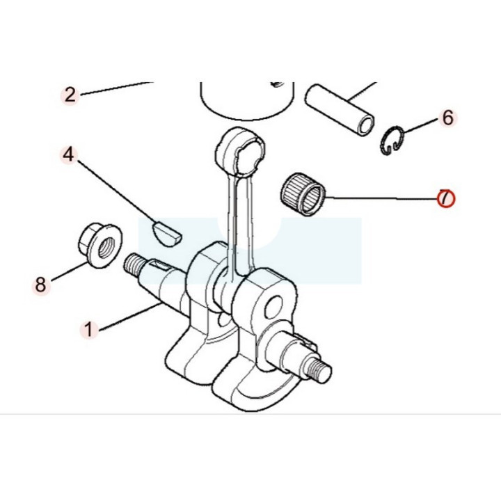 Roulement d'axe de piston pour moteur Mitsubishi (FR92523)