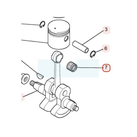 Roulement d'axe de piston pour moteur Mitsubishi (KW12011AA)