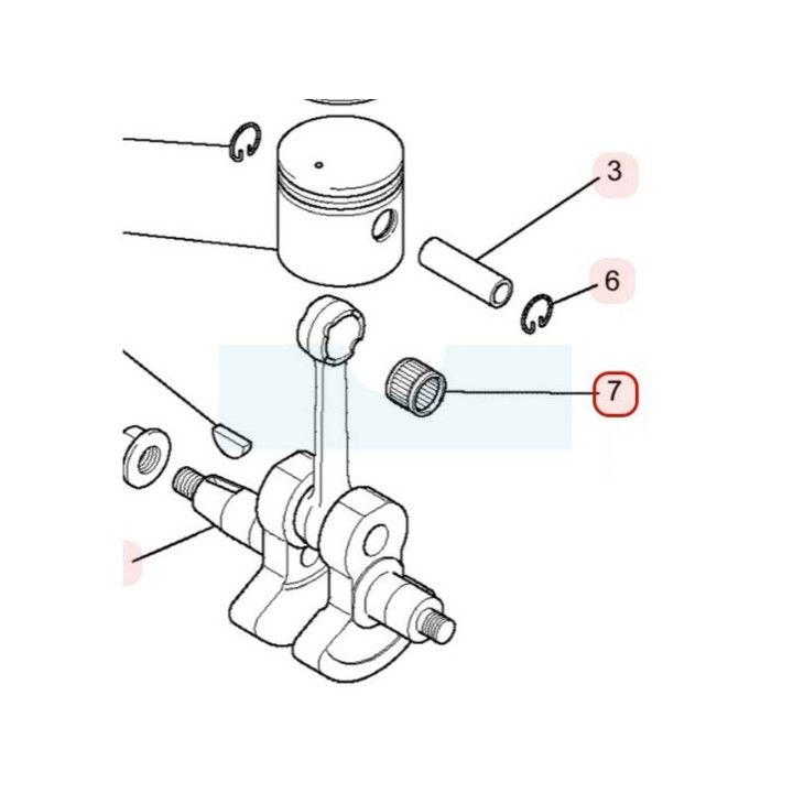 Roulement d'axe de piston pour moteur Mitsubishi (KW12011AA)