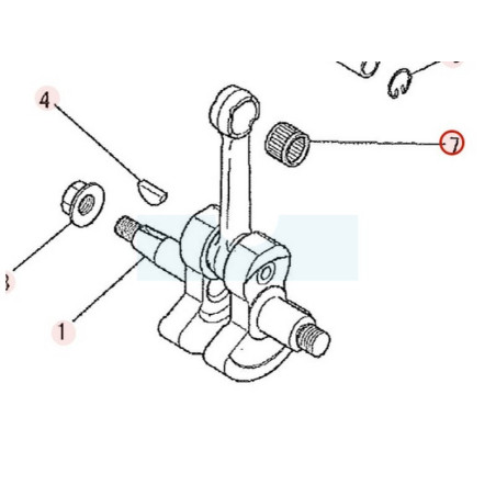 Roulement d'axe de piston pour moteur Mitsubishi (LFR64857)