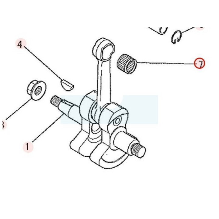 Roulement d'axe de piston pour moteur Mitsubishi (LFR64857)