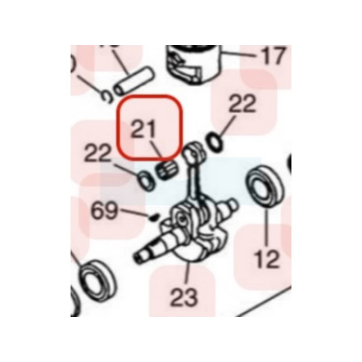 Roulement d'axe de piston pour moteur Zenoah (140041410)