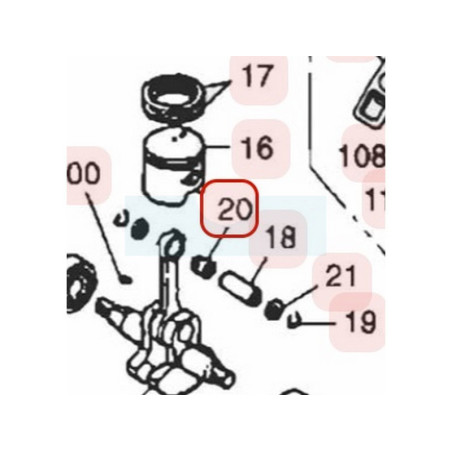 Roulement d'axe de piston pour moteur Zenoah (550041410)