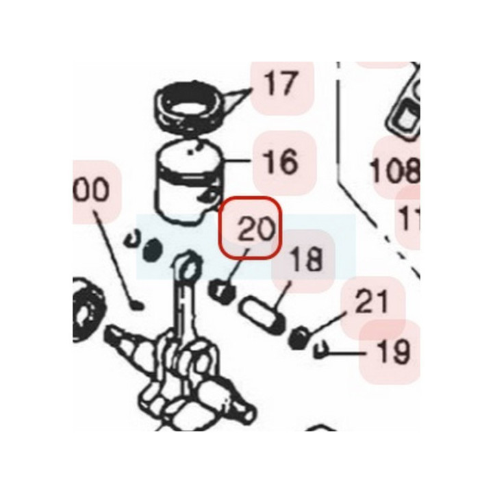 Roulement d'axe de piston pour moteur Zenoah (550041410)