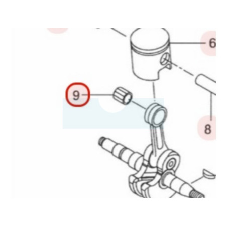 Roulement d'axe de piston pour tronçonneuse Maruyama (285882)