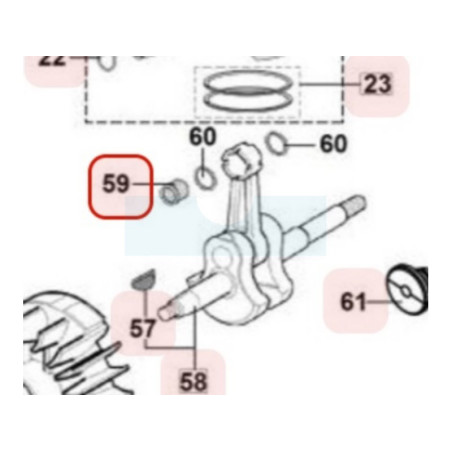 Roulement d'axe de piston pour tronçonneuse Maruyama (M031360)