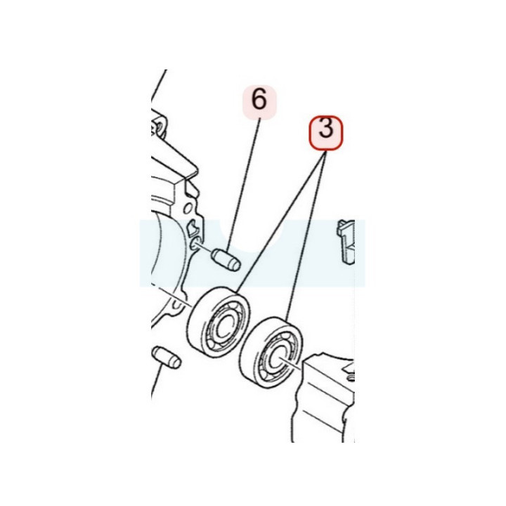 Roulement de vilebrequin pour débroussailleuse / taille-haie Maruyama (913B6202)