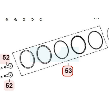 Segment pour moteur Loncin (1300702570001)