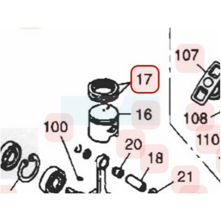 Segment pour moteur Zenoah (8488C34200)