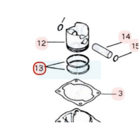 Segment pour moteur Zenoah (8488C40300)