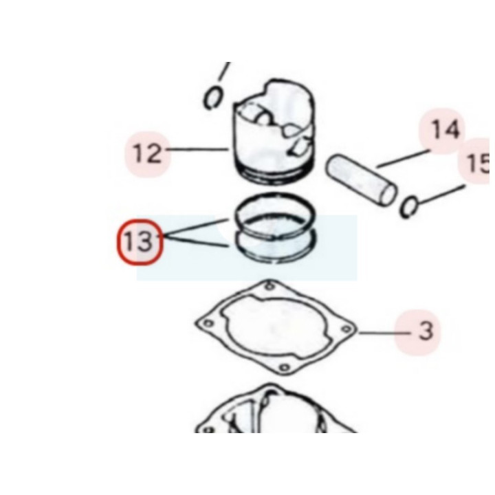 Segment pour moteur Zenoah (8488C40300)