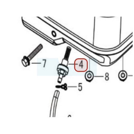 Sortie de réservoir + filtre pour moteur Loncin (0001180036)