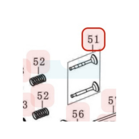 Soupape d'admission + échappement pour moteur Loncin (5005500290001)