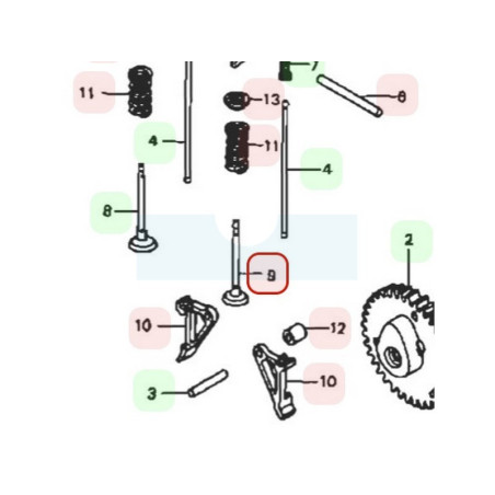 Soupape d'échappement pour moteur Honda (14721ZM7000)
