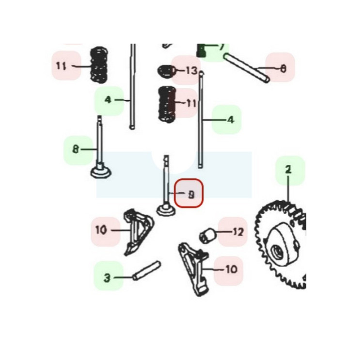 Soupape d'échappement pour moteur Honda (14721ZM7000)