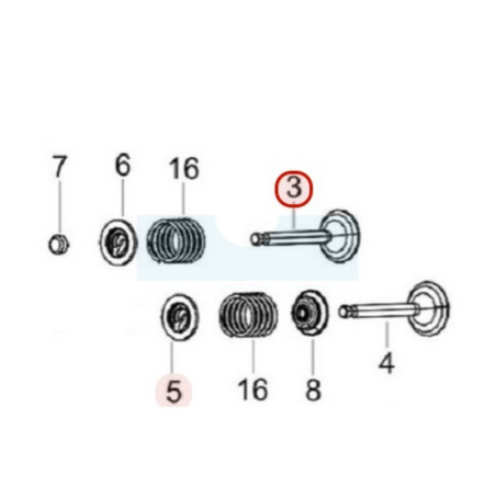 Soupape d'échappement pour moteur Loncin (0001060065)