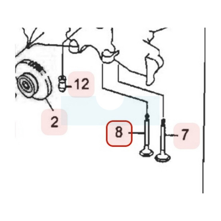 Soupape d'échappement pour moteur Robin / Subaru (5933500400)