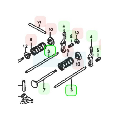 Tige de culbuteur pour moteur Honda (14410ZM3000)