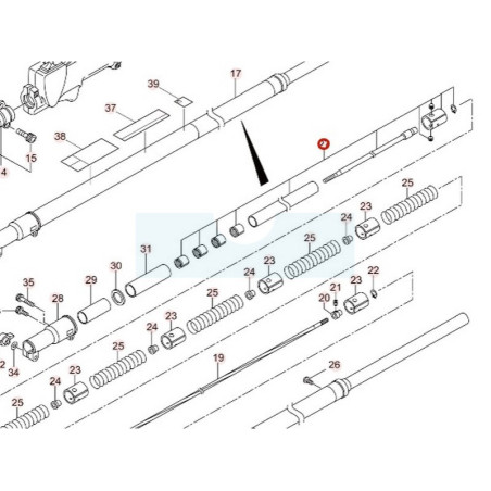 Tube + arbre de départ pour perche élagueuse Maruyama (237581)
