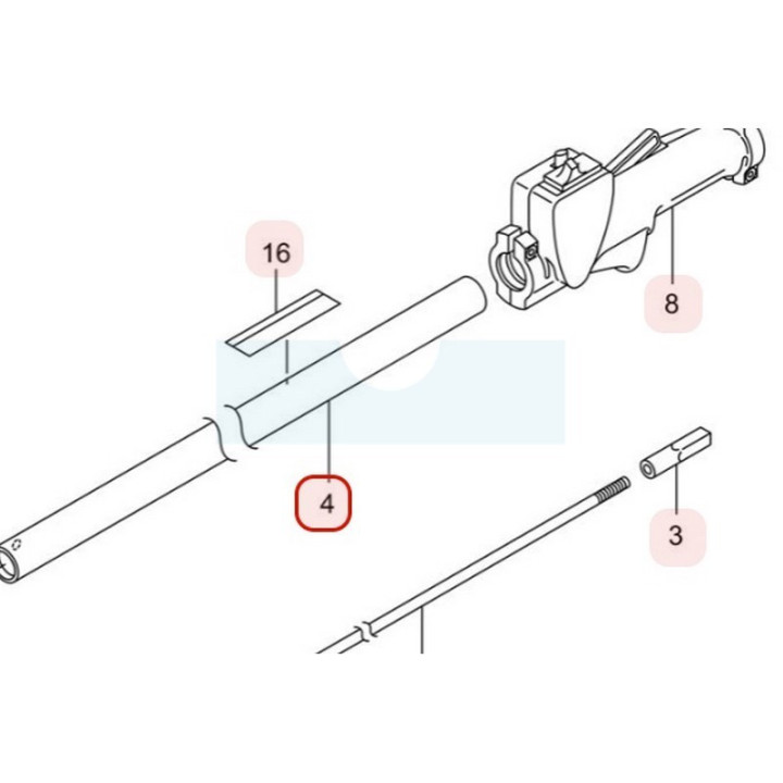 Tube de transmission pour débroussailleuse Maruyama (237322)