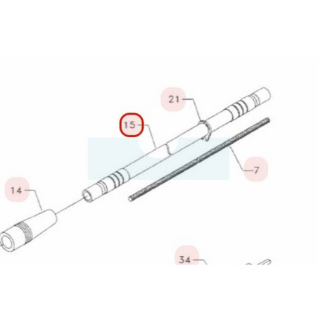 Tube de transmission pour débroussailleuse Sarp (723800)