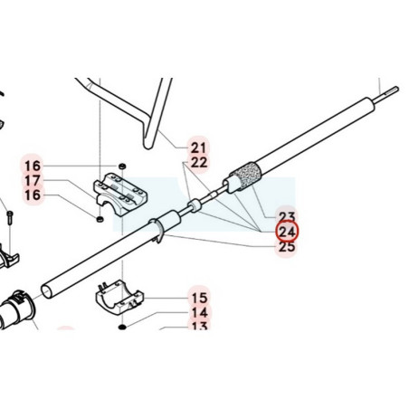 Tube de transmission pour débroussailleuse Sarp (750540)