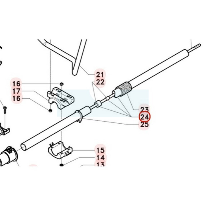Tube de transmission pour débroussailleuse Sarp (750540)