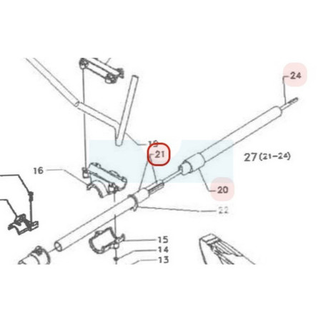 Tube de transmission pour débroussailleuse Sarp (BB752770)