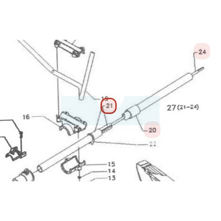 Tube de transmission pour débroussailleuse Sarp (BB752770)