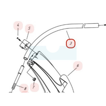 Tube de transmission pour débroussailleuse Sarp (YP02010010045)