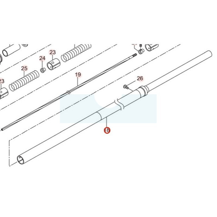 Tube de transmission pour perche élagueuse Maruyama (237574)