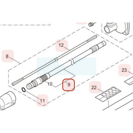 Tube flexible pour débroussailleuse Maruyama (222531)