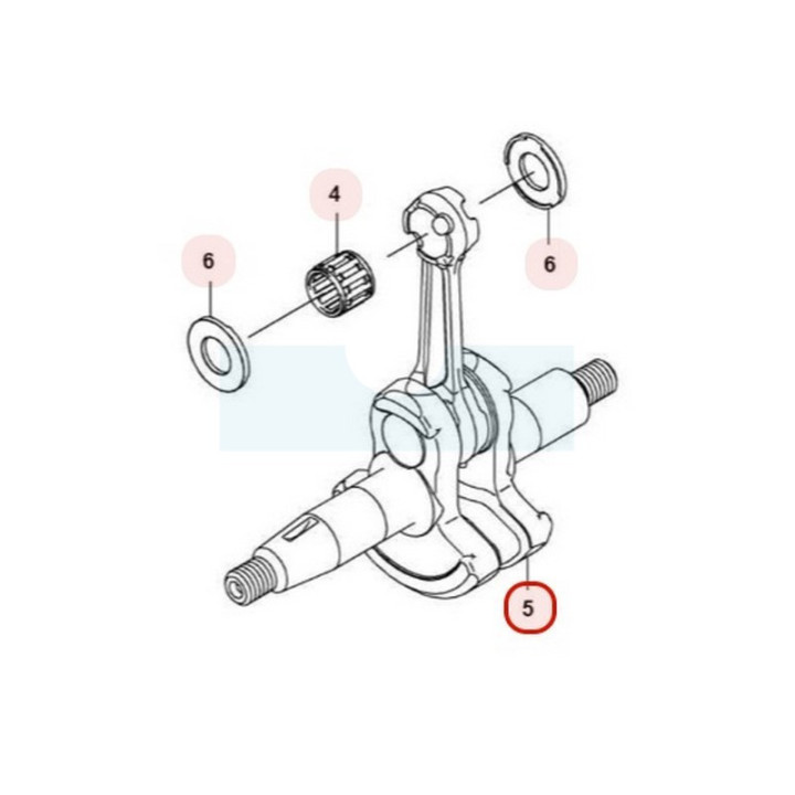 Vilebrequin pour moteur Kawasaki (491190013)