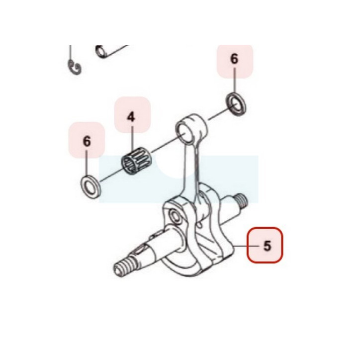 Vilebrequin pour moteur Kawasaki (491192230)